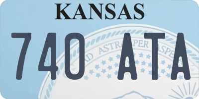 KS license plate 740ATA