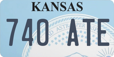 KS license plate 740ATE