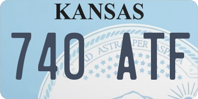 KS license plate 740ATF