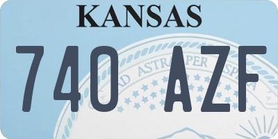 KS license plate 740AZF