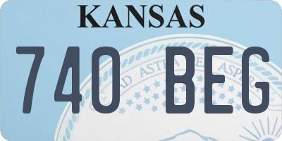 KS license plate 740BEG