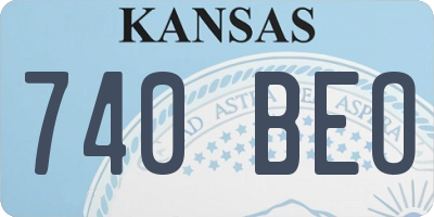 KS license plate 740BEO