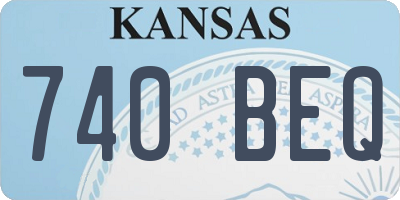 KS license plate 740BEQ