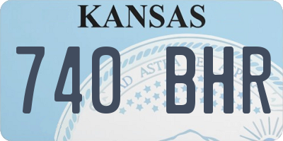 KS license plate 740BHR