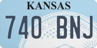 KS license plate 740BNJ