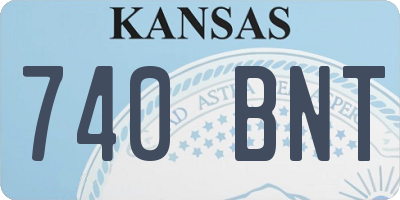 KS license plate 740BNT