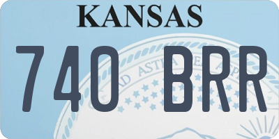 KS license plate 740BRR