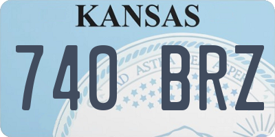 KS license plate 740BRZ