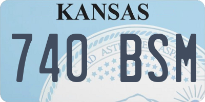 KS license plate 740BSM