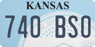 KS license plate 740BSO