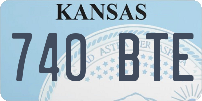 KS license plate 740BTE