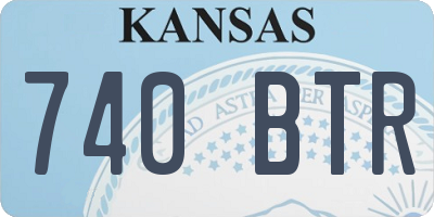 KS license plate 740BTR