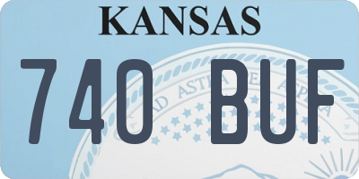 KS license plate 740BUF