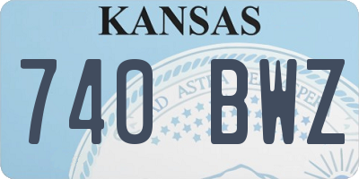 KS license plate 740BWZ