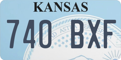KS license plate 740BXF