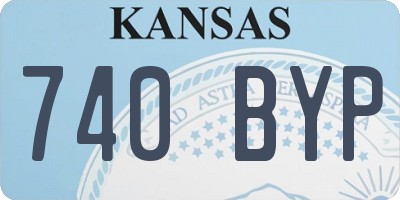 KS license plate 740BYP