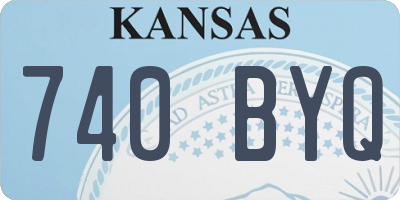 KS license plate 740BYQ