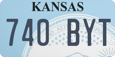 KS license plate 740BYT