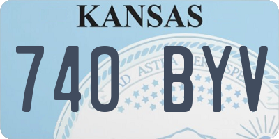 KS license plate 740BYV