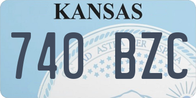 KS license plate 740BZC