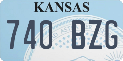 KS license plate 740BZG