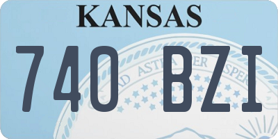 KS license plate 740BZI