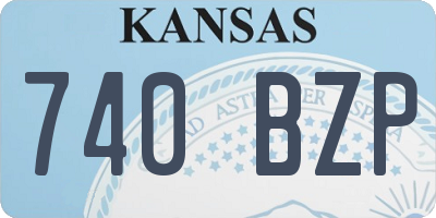 KS license plate 740BZP
