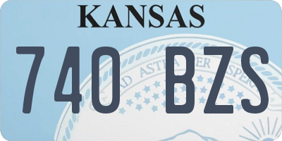 KS license plate 740BZS