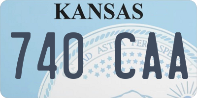 KS license plate 740CAA