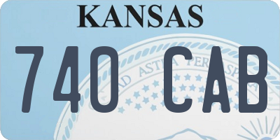 KS license plate 740CAB