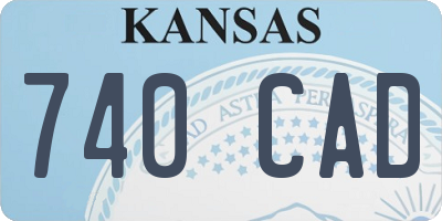 KS license plate 740CAD