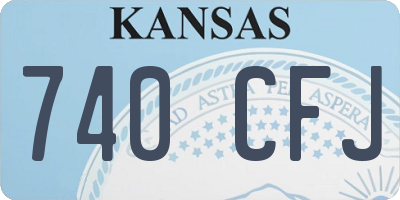 KS license plate 740CFJ