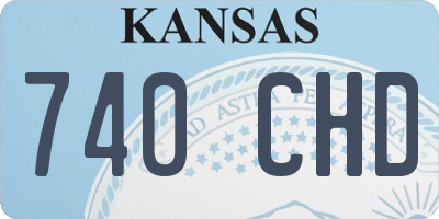 KS license plate 740CHD