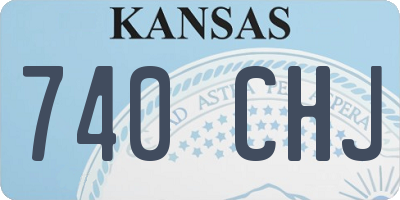 KS license plate 740CHJ