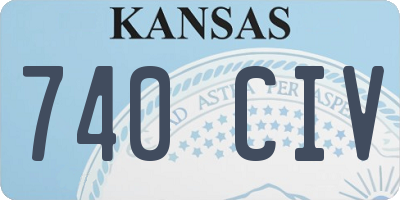 KS license plate 740CIV