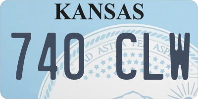 KS license plate 740CLW