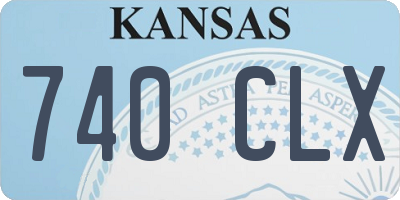 KS license plate 740CLX