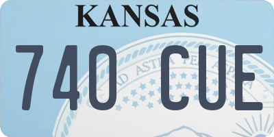 KS license plate 740CUE