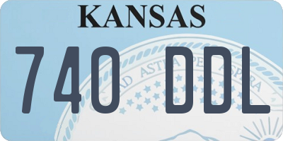 KS license plate 740DDL