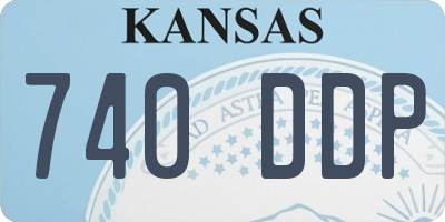 KS license plate 740DDP