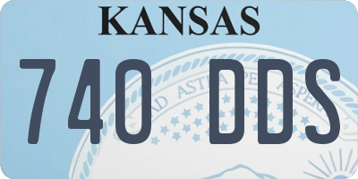 KS license plate 740DDS
