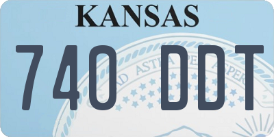 KS license plate 740DDT