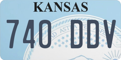 KS license plate 740DDV