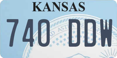 KS license plate 740DDW