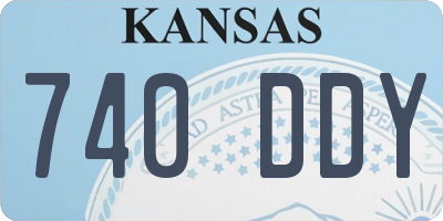 KS license plate 740DDY
