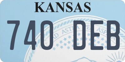 KS license plate 740DEB