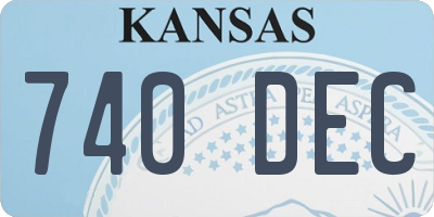 KS license plate 740DEC