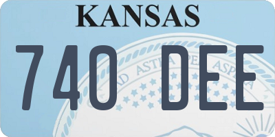 KS license plate 740DEE