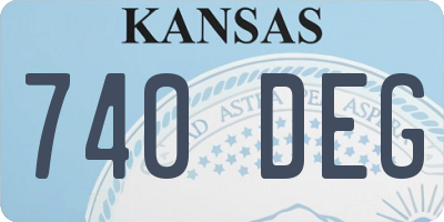 KS license plate 740DEG