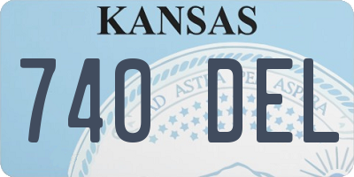 KS license plate 740DEL